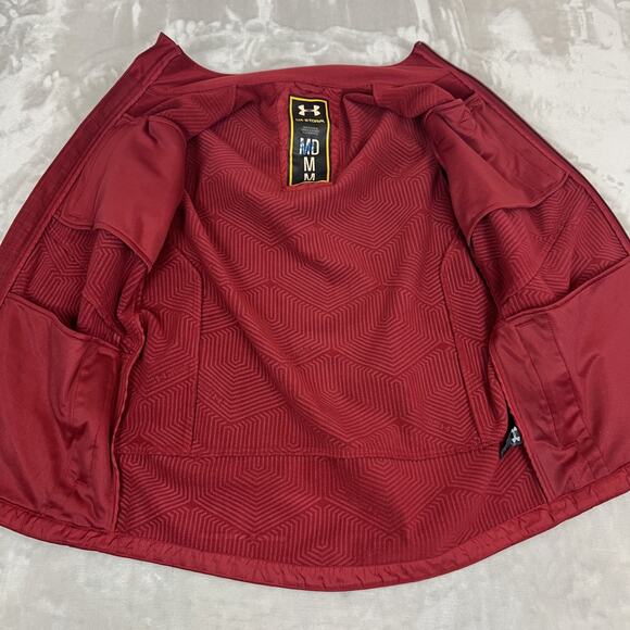 Under Armour Jacket Mens Medium Red Storm Infrared Full Zip Outdoor Techwear - Picture 11 of 13